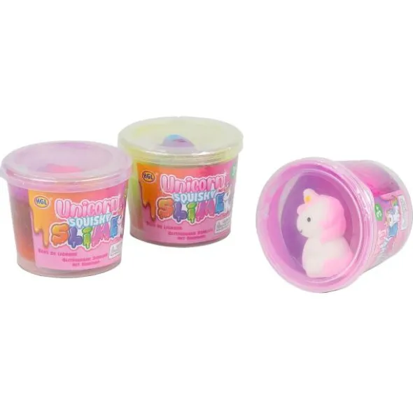 Slime i Burk med Squishy Enhörning 100 g 7 x 5,7 cm