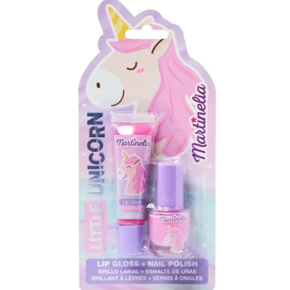 Sminkset Enhörning Läppglans & Nagellack