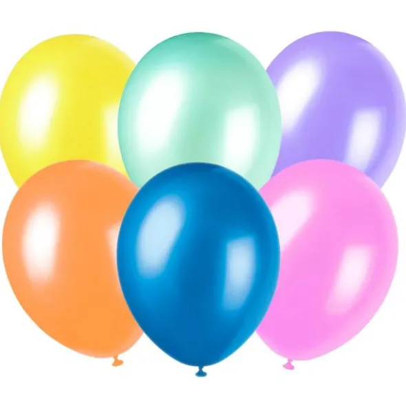 Små Latexballonger Metallic Mix 100-pack