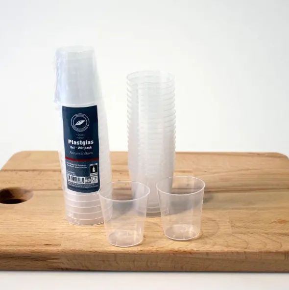 Snapsglas Plast 3 cl 20-pack