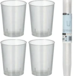 Snaps Plastglas Återanvändbara 4cl 50-pack
