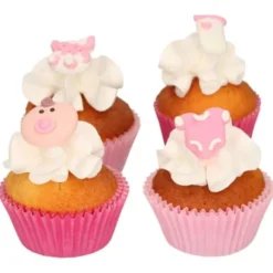 Sockerdekorationer Rosa Baby
