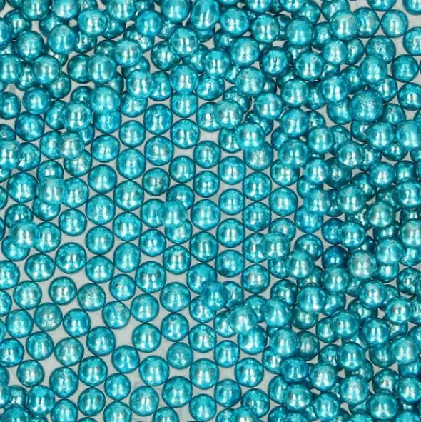 Sockerpärlor Metallic Blå
