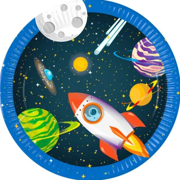Space Rocket Papptallrikar