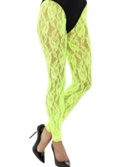 Spets Leggings Neon Grön