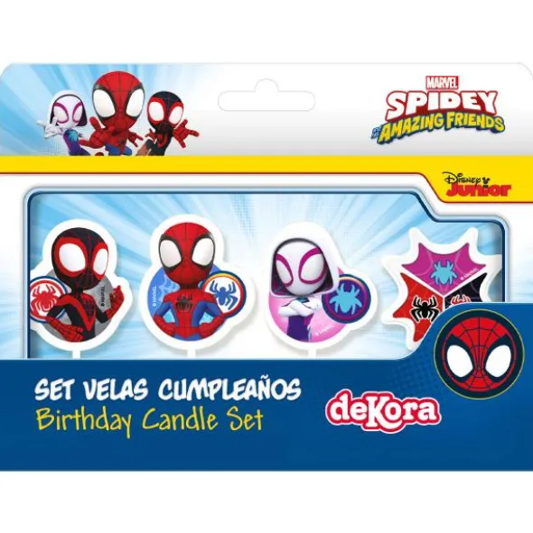 Spidey och Vänner Tårtljus 4-pack