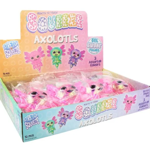 Squeeze Glittrig Axolotl Leksak 12 cm