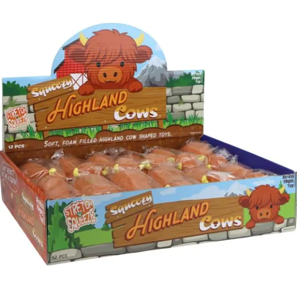 Squeeze Highland Ko Leksak Brun 11 cm