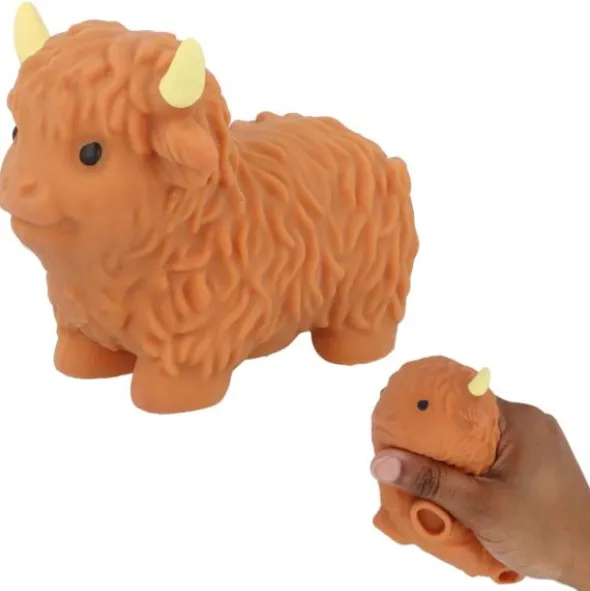 Squeeze Highland Ko Leksak Brun 11 cm