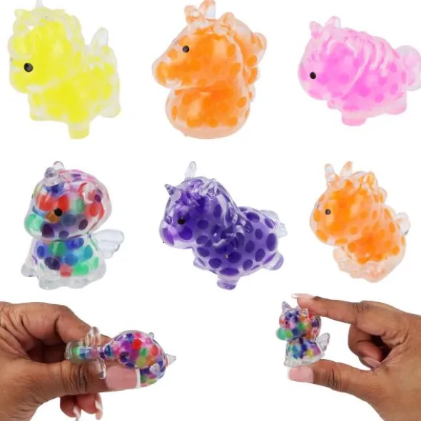 Squishy Enhörning Leksak med Pärlor 5 cm