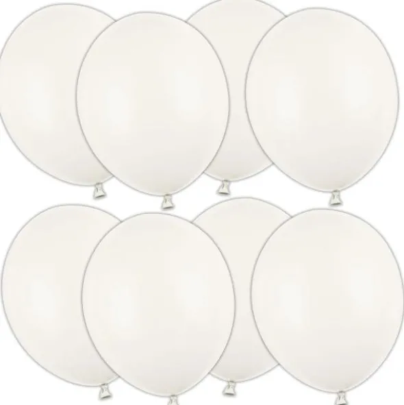 Starka Ballonger Elfenbensvit Pastell 12 cm 100-pack