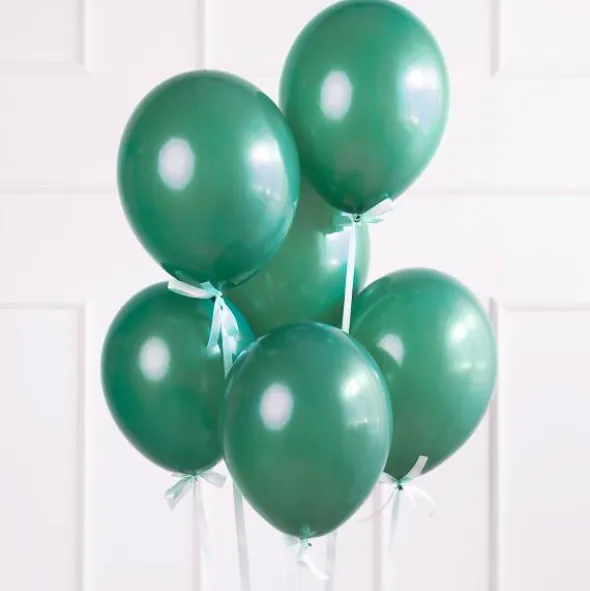 Starka Ballonger Flaskgrön Pastell 30 cm (10-pack)
