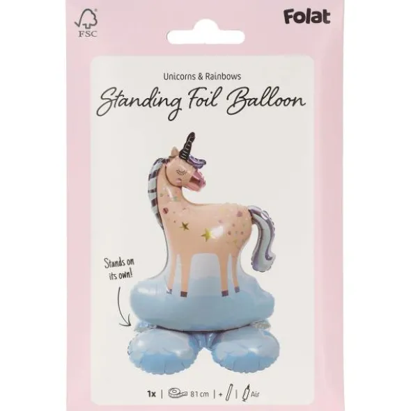 Stående Folieballong Enhörning