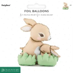 Stående Folieballonger Kaniner med Blad 51x60 cm