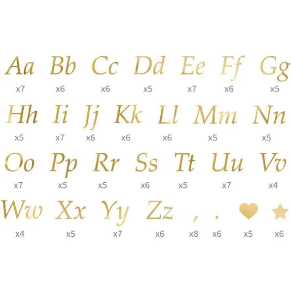 Stickers Alfabetet Guld