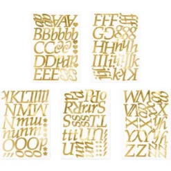 Stickers Alfabetet Guld