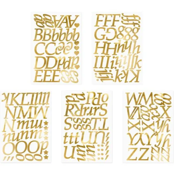 Stickers Alfabetet Guld