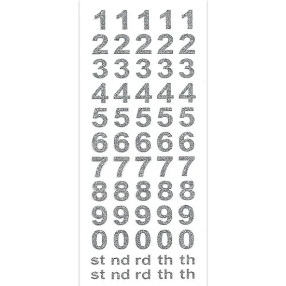Stickers Glittriga Bokstäver Silver