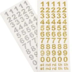 Stickers Glittriga Bokstäver Silver