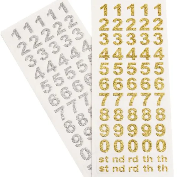 Stickers Glittriga Bokstäver Silver