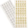Stickers Glittriga Siffror Guld