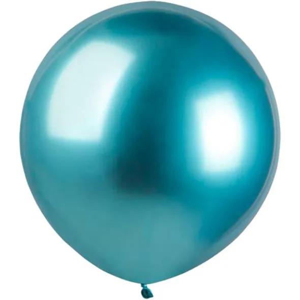Stora Runda Blå Chrome Ballonger 25-pack (25-pack)