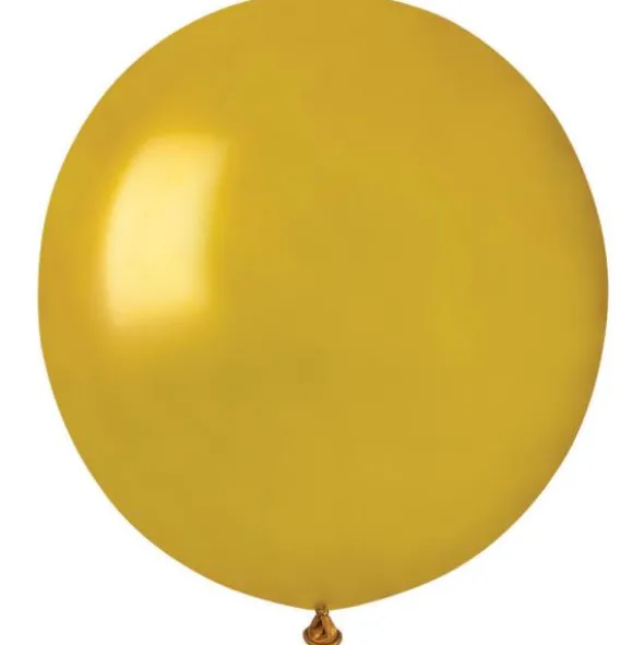 Stora Runda Guld Ballonger (10-pack)