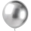 Stora Runda Silver Chrome Ballonger (10-pack)