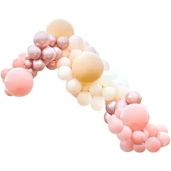 Stor Ballongbåge Kit Rosa/Roséguld/Persika