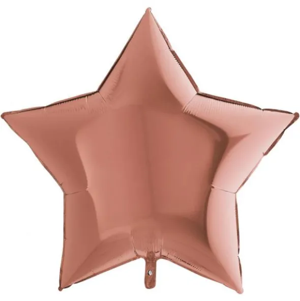 Stor Folieballong Stjärna Roséguld