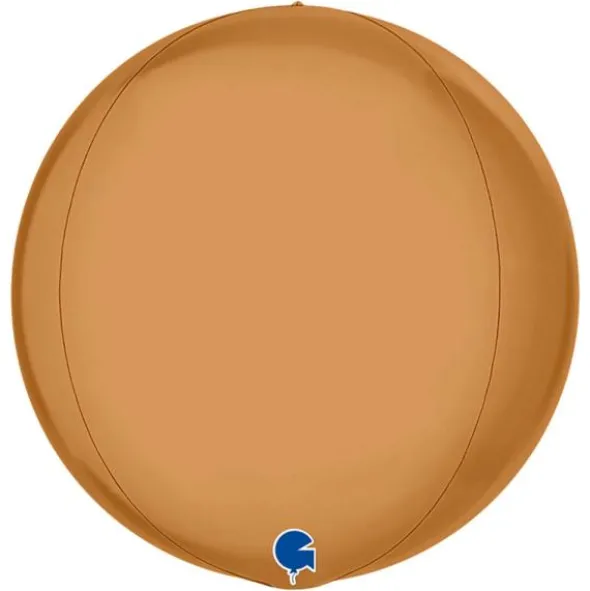 Stor Globe Folieballong Platinum Champagne