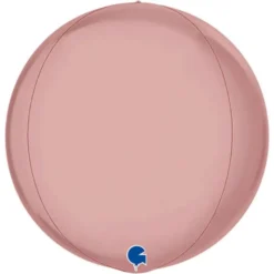 Stor Globe Folieballong Platinum Rosé