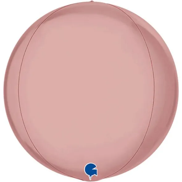 Stor Globe Folieballong Platinum Rosé