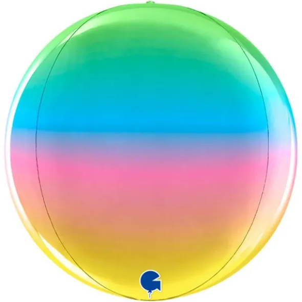 Stor Globe Folieballong Rainbow