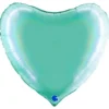 Stor Hjärtballong Holografisk Platinum Tiffany