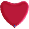 Stor Hjärtballong Satin Cherry