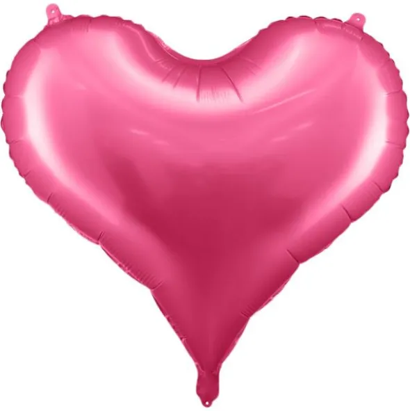 Stor Hjärtformad Ballong Satin Rosa
