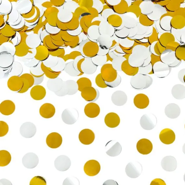 Stor Konfettikanon Guld & Silver