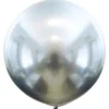 Stor Latexballong Chrome Silver