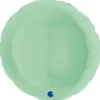 Stor Rund Folieballong Pastellgrön Matt