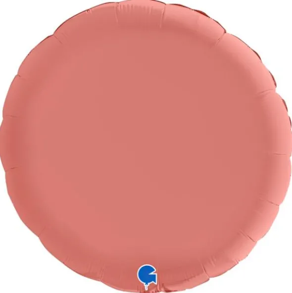 Stor Rund Folieballong Satin Roséguld