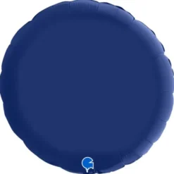 Stor Rund Folieballong Satin Navy Blå