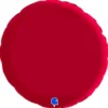 Stor Rund Folieballong Satin Cherry
