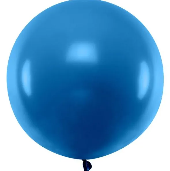 Stor Rund Latexballong Marinblå Pastell