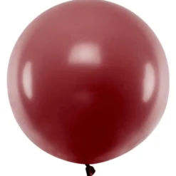 Stor Rund Latexballong Vinröd Pastell