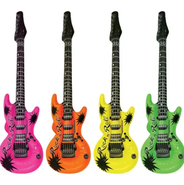 Stor Uppblåsbar Gitarr Neonfärgad