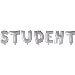 Student Bokstavsballonger Silver