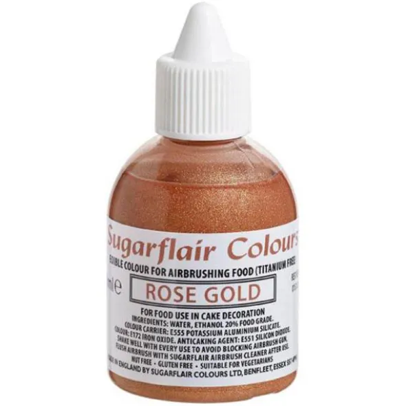Sugarflair Ätbar Airbrushfärg Roséguld