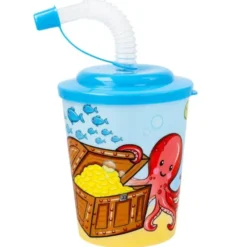 Sugrörsmugg Havsdjur 300 ml 10 cm