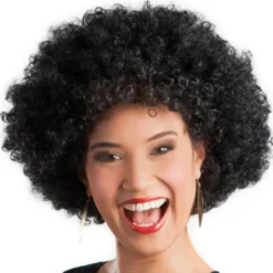 Svart Afro Peruk